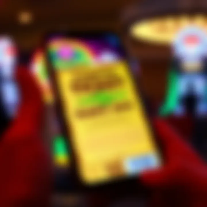 Digital scratch-off ticket on a smartphone screen