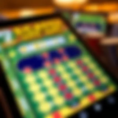 User interface of a popular scratch-off app