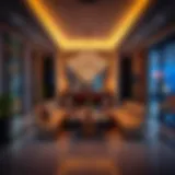 Luxurious penthouse interior showcasing modern design elements