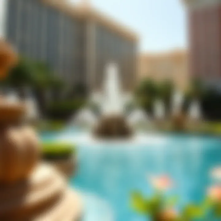 Fountains and Landscaping at Caesars Palace The stunning fountains and landscaping surrounding the resort
