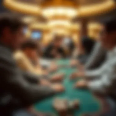 Focused players engaged in strategic gameplay at the Wynn Poker Tournament