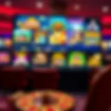 A vibrant online casino interface showcasing various games