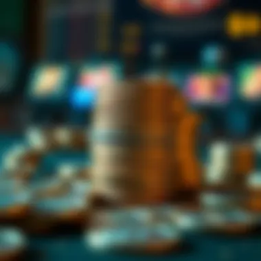 Abundance of Free Coins for Enhanced Play A stack of free coins symbolizing bonuses and promotions in gaming