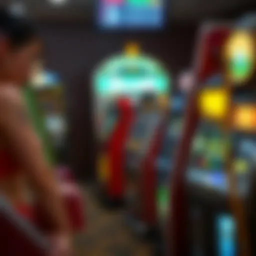 An array of vintage gamble machines showcasing various designs and styles