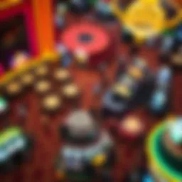 Aerial view of a California casino bustling with activity