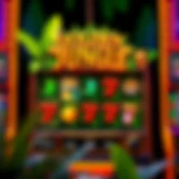 Vibrant design of the Golden Jungle slot machine featuring lush greenery and exotic animals