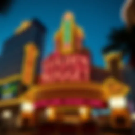 The exterior facade of the Golden Nugget Casino showcasing its iconic neon lights
