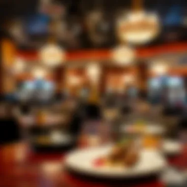 Upscale dining setting featuring gourmet dishes available at Hard Rock Casino
