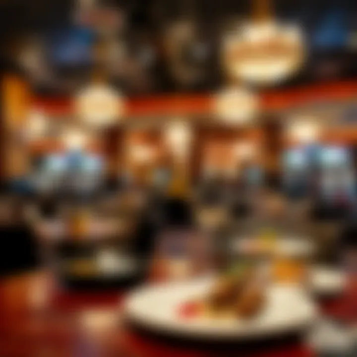 Upscale dining setting featuring gourmet dishes available at Hard Rock Casino