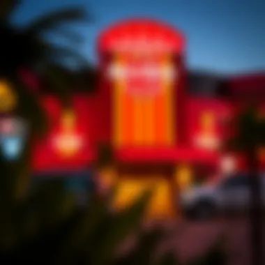 Exterior view of the Hard Rock Casino showcasing its vibrant architecture