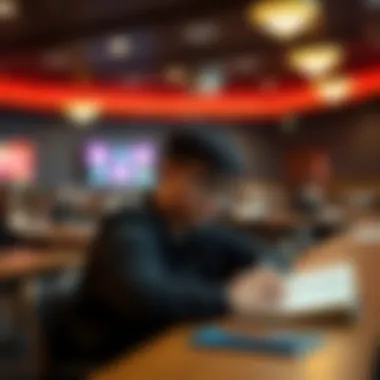 Pursuing Academic Excellence Student studying in a classroom