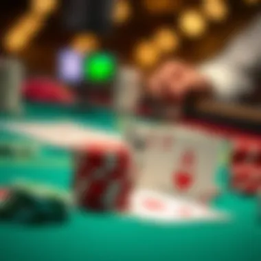 Chips and cards illustrating betting strategies