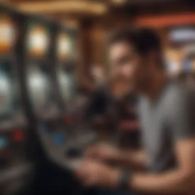 Artistic depiction of a player enjoying a responsible gaming experience at a Bonus Poker machine