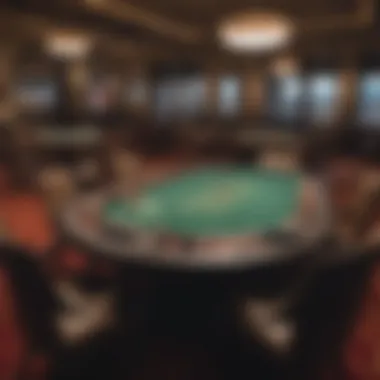 A visually striking representation of a Bonus Poker table layout showcasing unique betting areas