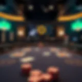 Strategic poker table layout