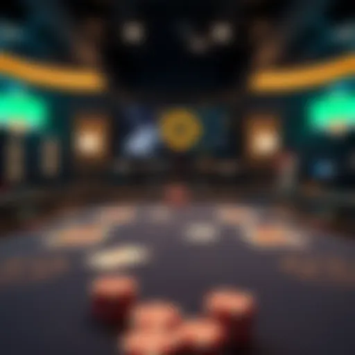 Strategic poker table layout