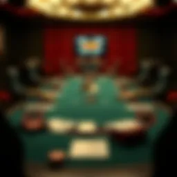 Strategic poker table layout