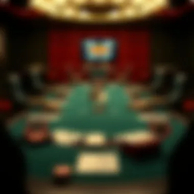 Strategic poker table layout