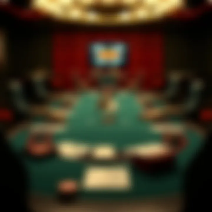 Strategic poker table layout