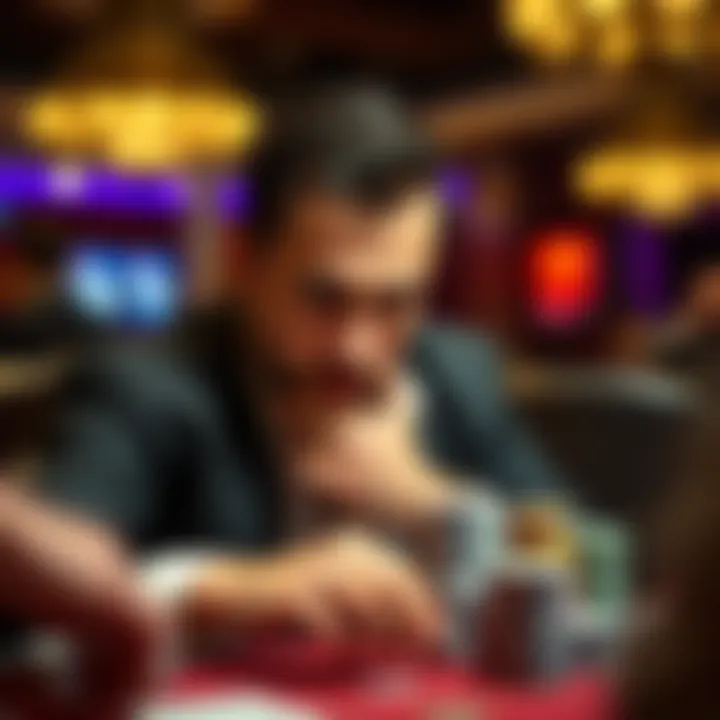 Player deep in thought strategizing in a mixed game