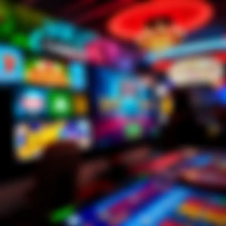 Engaging Online Casino Interface Vibrant online casino interface showcasing various games