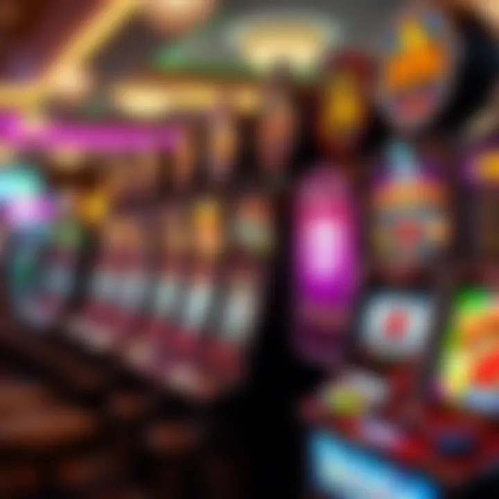 A selection of slot machines with vibrant designs