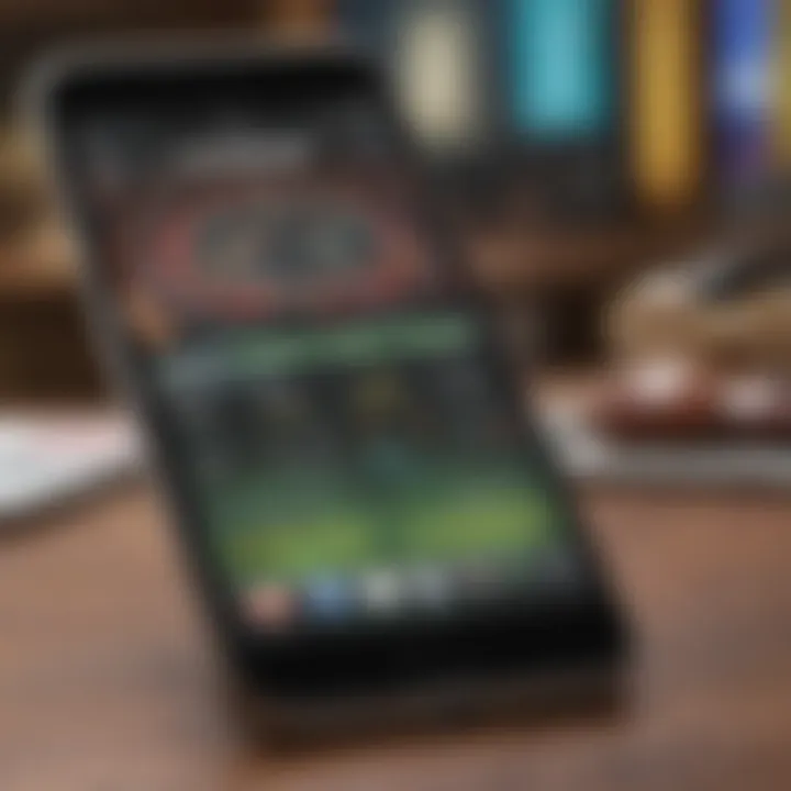 A close-up view of an iPhone displaying a sports betting app interface