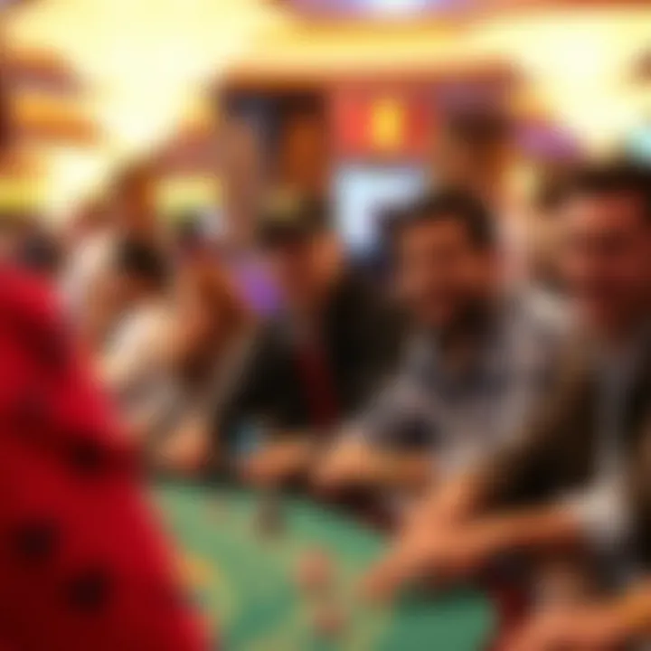 Group of enthusiastic players enjoying table games