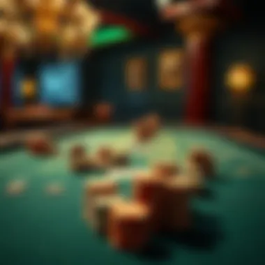 Casino Table Setup for an Authentic Experience Elegant casino table setup with chips and cards