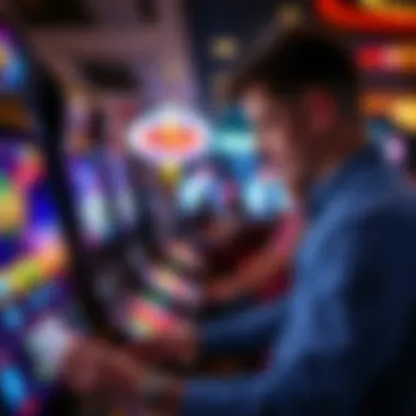 Player engaging with online casino interface