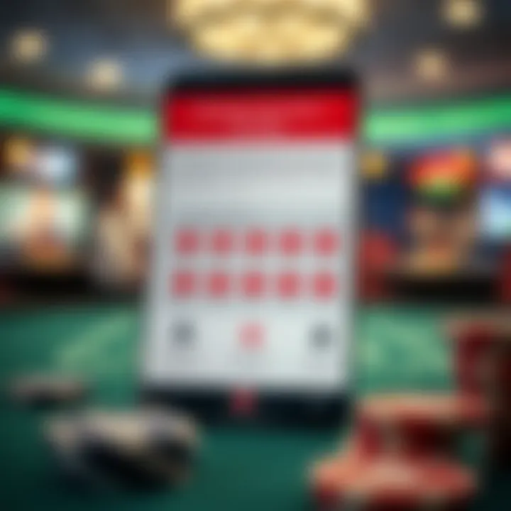 Graphical representation of gameplay mechanics in Poker Stars app