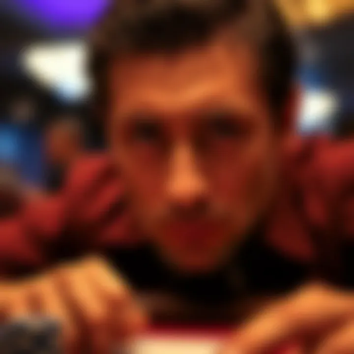 Psychological Aspects of Gambling Psychological tension depicted through close-up of a player's intense expression