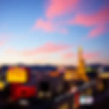 Glistening Skyline of Las Vegas at Sunset Glistening skyline of Las Vegas at sunset