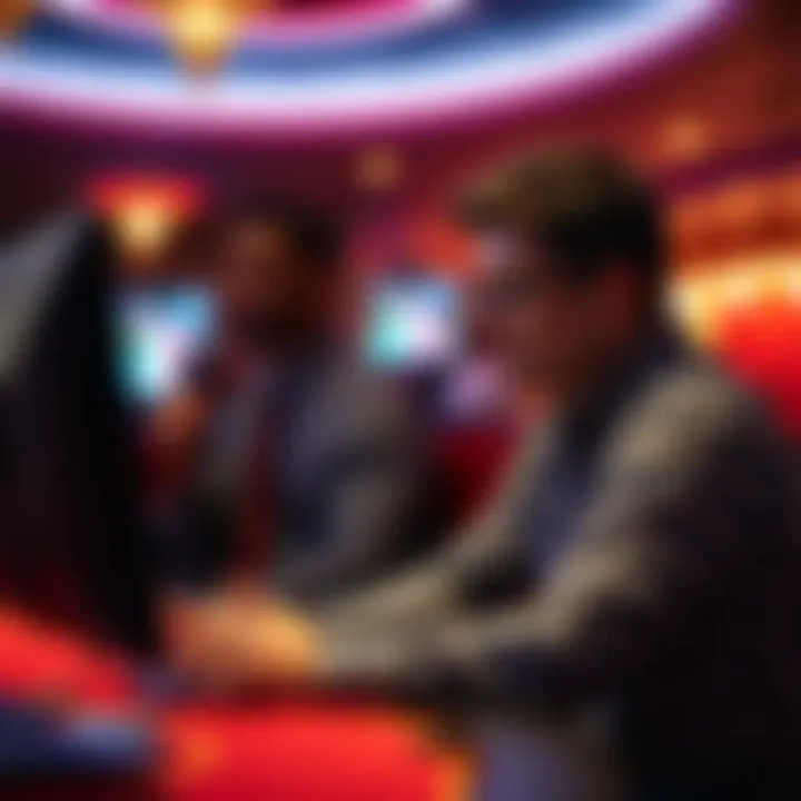 An instructor conducting an online poker class