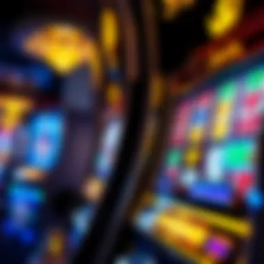 A vibrant close-up of a luxury slot machine with intricate design elements
