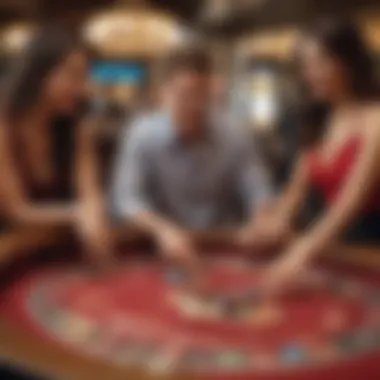 Engagement and Excitement: The Heart of South Point Gaming A vibrant gaming table with excited players engaged in a game