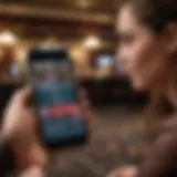 User engaging with the SugarHouse Betting App on a smartphone