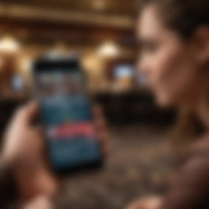 User engaging with the SugarHouse Betting App on a smartphone