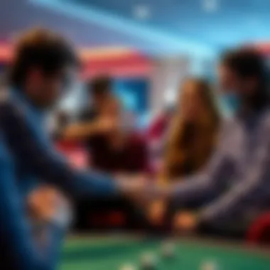 Team members engaged in bracket discussion