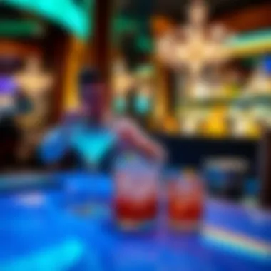 Artfully crafted cocktails on a bar counter