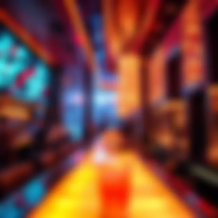Vibrant nightlife atmosphere in a Las Vegas bar