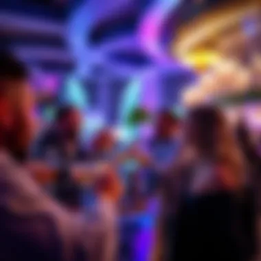 Guests enjoying drinks in a stylish bar environment