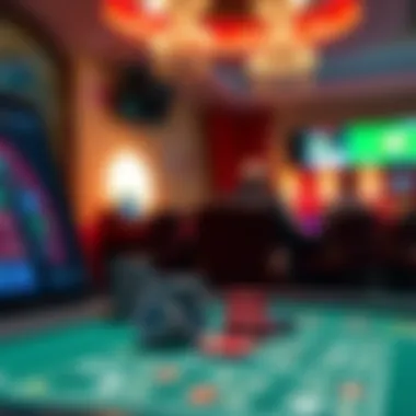 Visual representation of online gambling trends and statistics