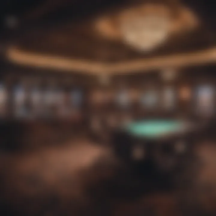 Modern poker club interior showcasing technology