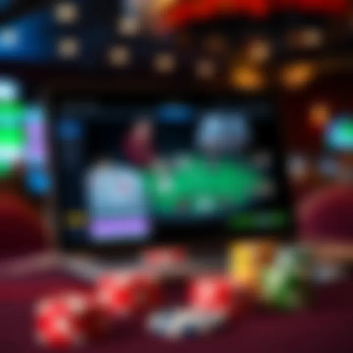 The Rise of Online Poker: A Shift in the Gaming Landscape An overview of an online poker platform on a laptop