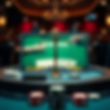 An illustration depicting the legal framework surrounding online blackjack