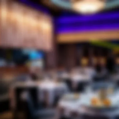 An elegant dining area within The LINQ LV featuring exquisite culinary presentations