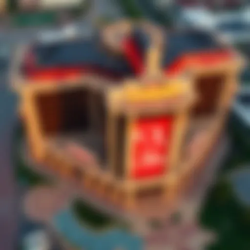 Aerial view of Three Rivers Casino showcasing its grand architecture