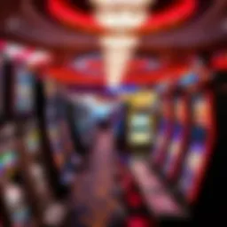 A vibrant array of slot machines at Thunder Valley Casino showcasing different themes and designs