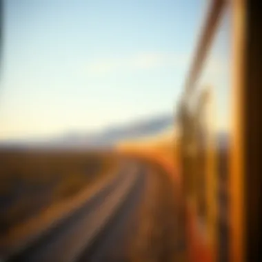 Scenic Landscape of the Train Journey Scenic view along the train route from Palm Springs to Las Vegas